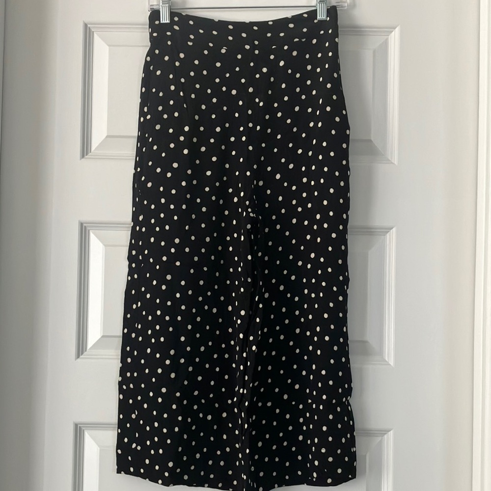 Madewell Huston Pull-On Crop Pants in Inkspot Dots